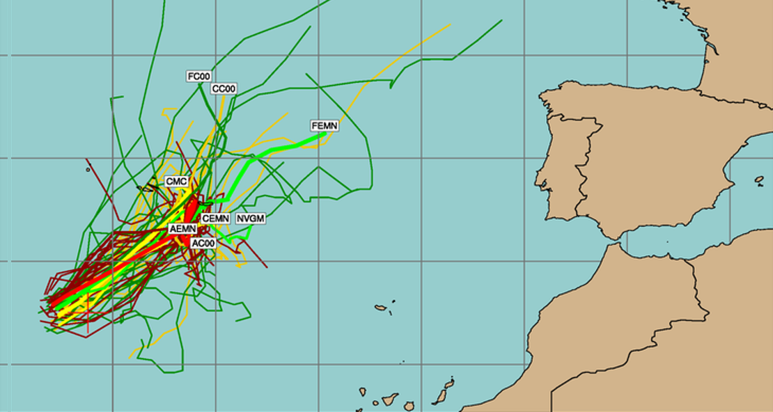 Un nuevo sistema tropical podría estar gestándose al sur de Azores Un nuevo sistema tropical podría estar gestándose al sur de Azores