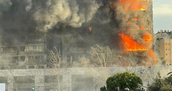 Un dron localiza cuatro cadáveres en el incendio de Valencia