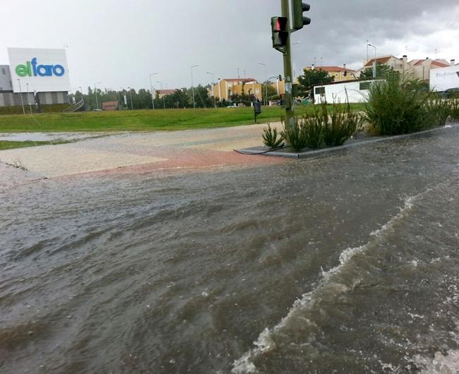 La lluvia hace estragos en Badajoz capital
