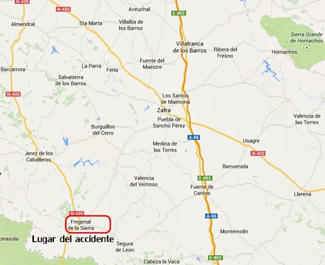 En estado crítico tras sufrir un accidente en Fregenal de la Sierra