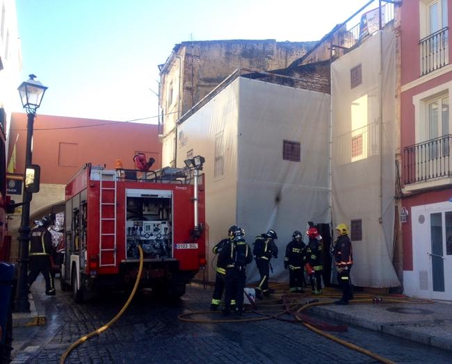 Incendio en una vivienda de la Plaza Alta de Badajoz
