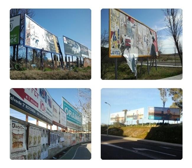La Cívica denuncia el descontrol en las vallas publicitarias de Badajoz