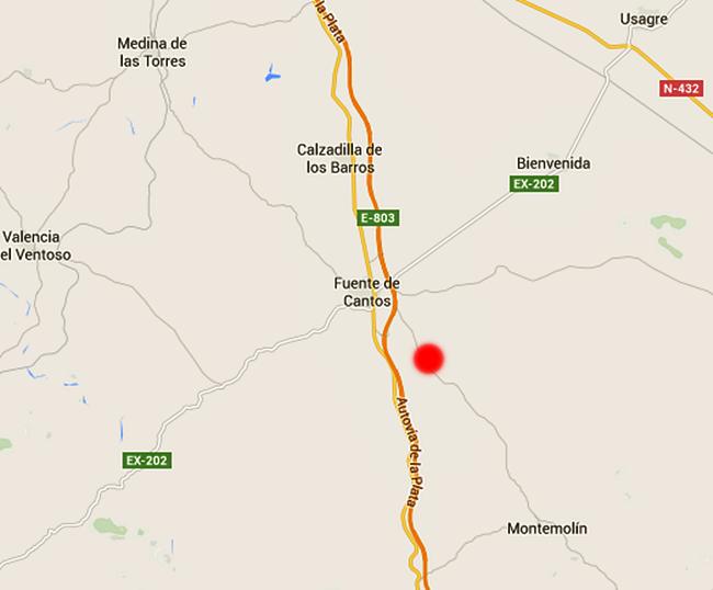 Cuatro heridas en un accidente con atrapados cerca de Fuente de Cantos