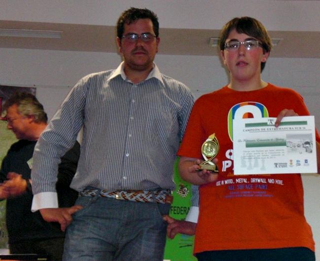 Alejandro García del Club Ajedrez Santa Isabel campeón extremeño sub 16