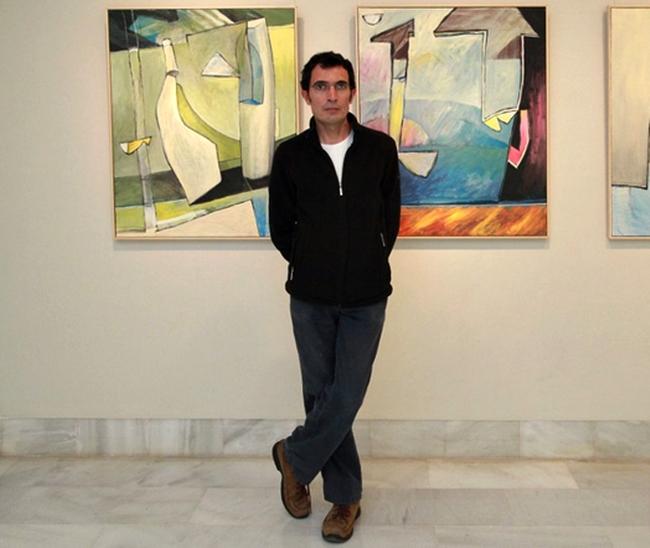 El pintor, Zenon Labrador, expone en Badajoz su obra Parejas y Tríos