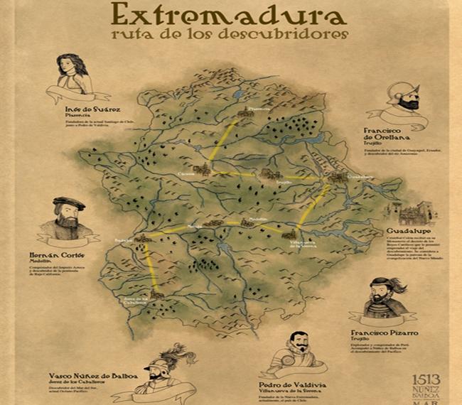 La extremeña Ruta de los Descubridores atrae a expertos franceses y mejicanos