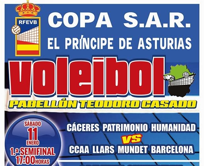 La VII Copa Príncipe de Asturias de Voleibol se celebrará en Cáceres