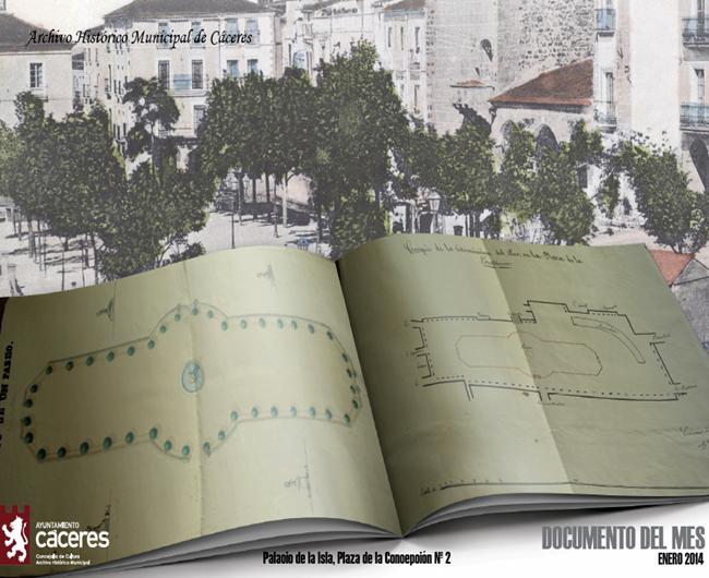 El plano de la actual Plaza Mayor de Cáceres, documento del mes