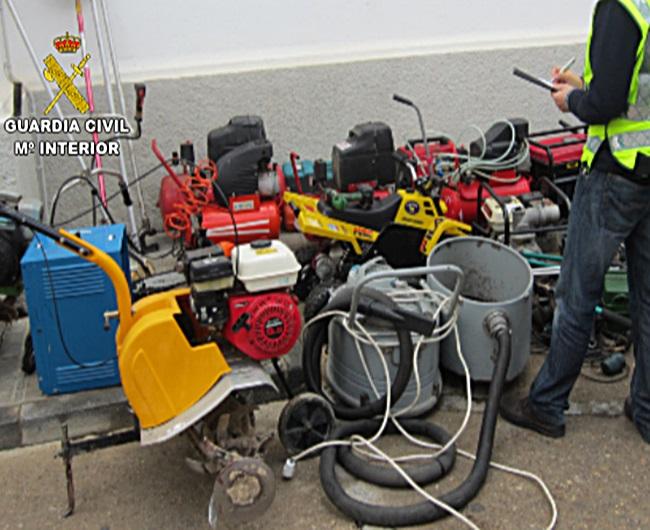 Desarticulado un grupo dedicado al robo de maquinaria agrícola