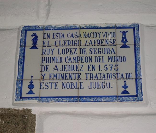 Zafra rendirá homenaje al ajedrecista Ruy López