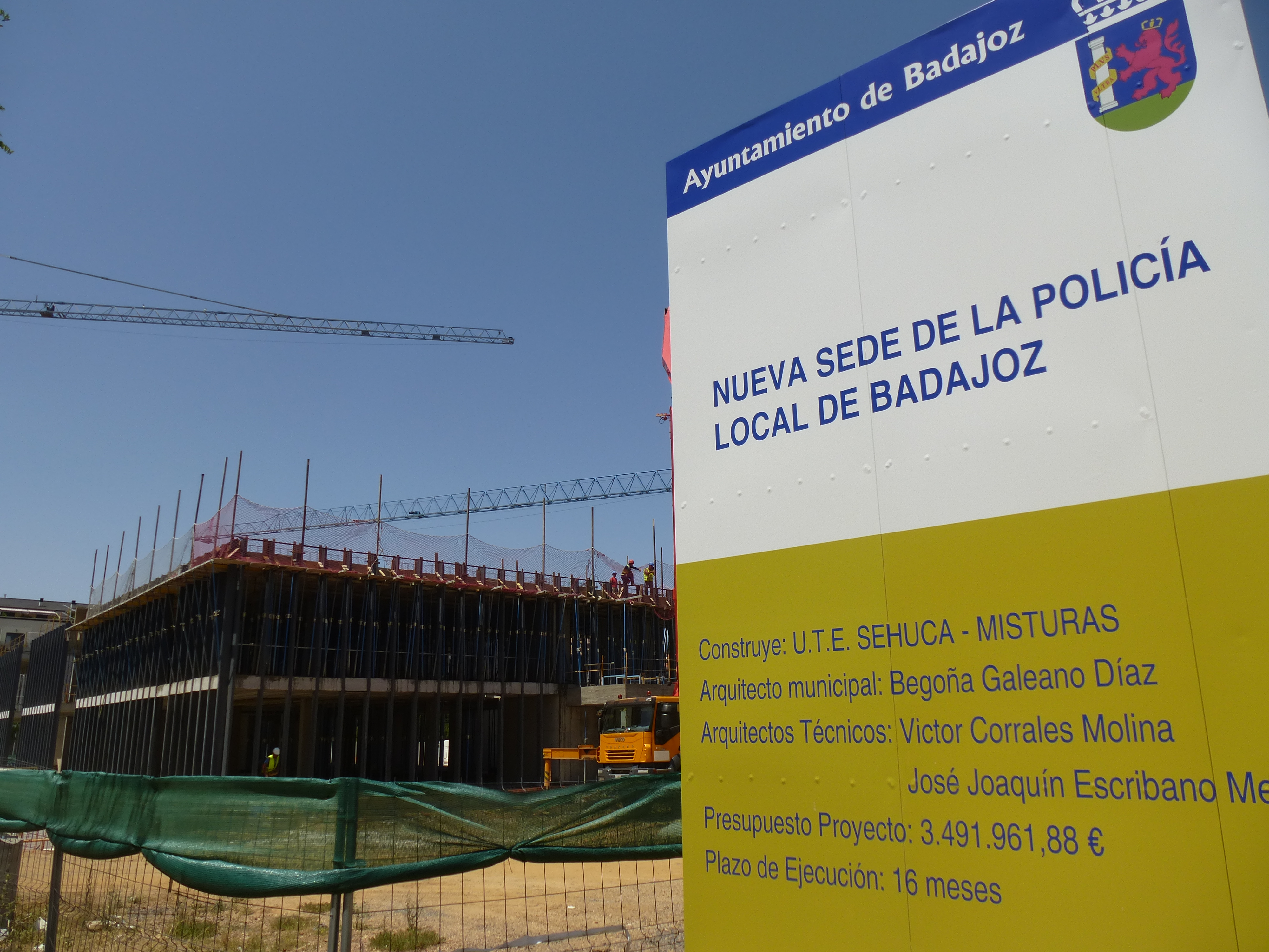 Las obras de la nueva sede de la Policía Local avanzan a buen ritmo