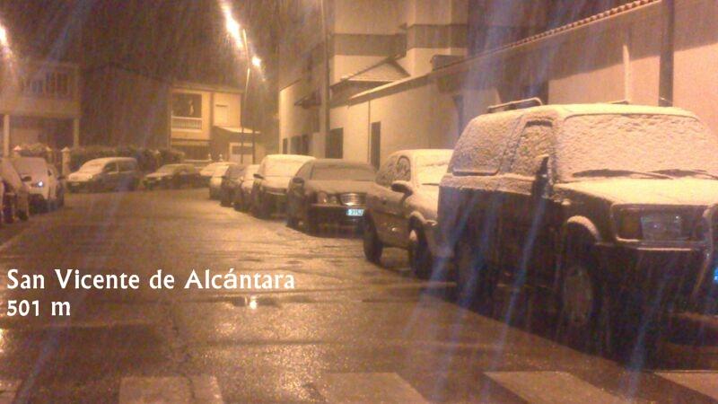 Seguimiento del temporal de nieve en la provincia de Badajoz