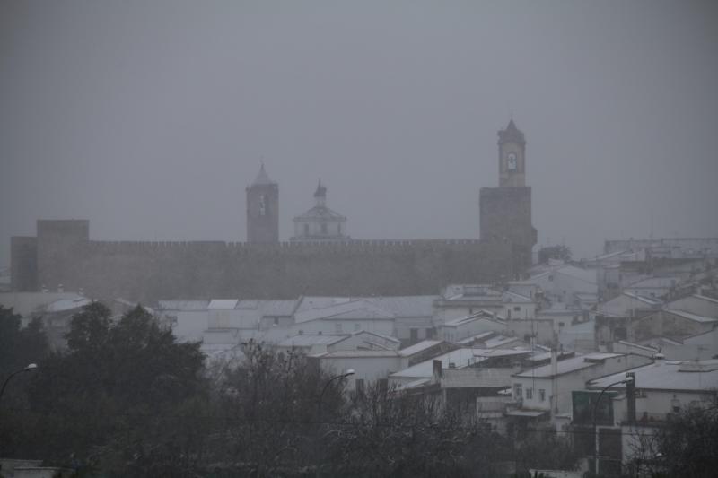 Imágenes de la nevada en la provincia de Badajoz