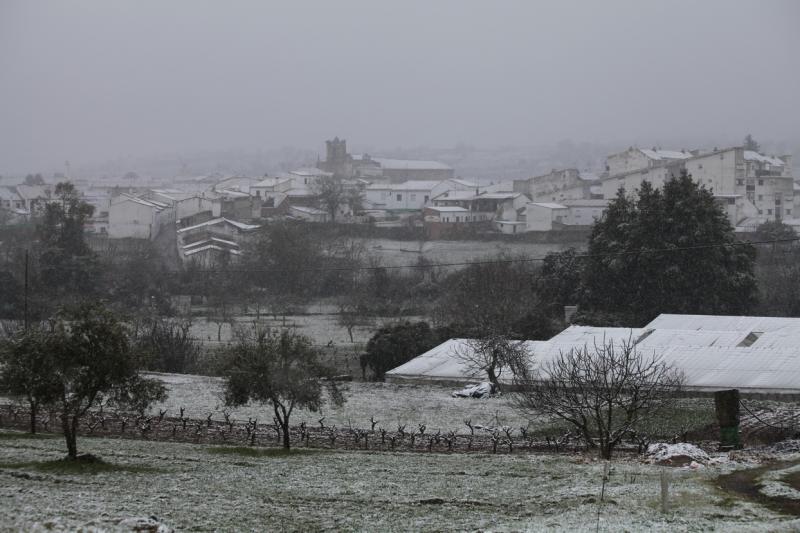 Imágenes de la nevada en la provincia de Badajoz