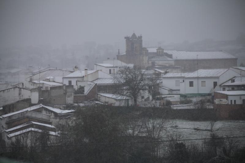 Imágenes de la nevada en la provincia de Badajoz