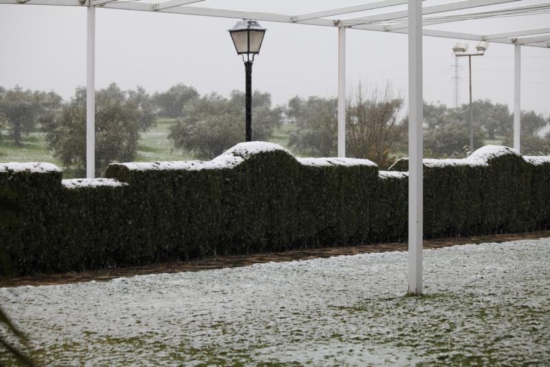 Imágenes de la nevada en la provincia de Badajoz