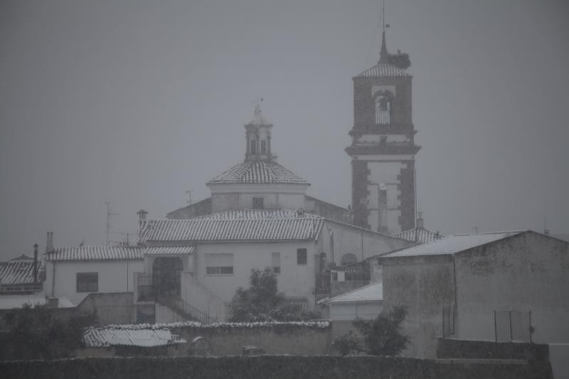 Imágenes de la nevada en la provincia de Badajoz