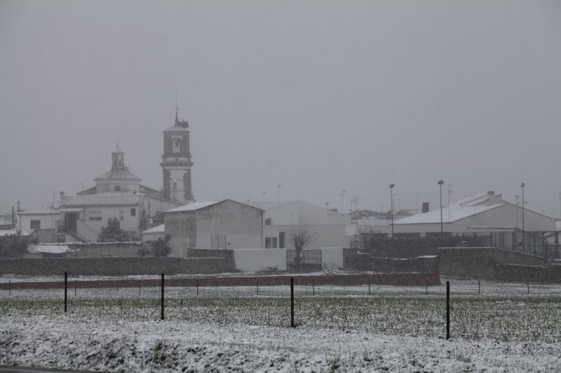 Imágenes de la nevada en la provincia de Badajoz