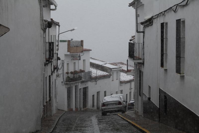 Imágenes de la nevada en la provincia de Badajoz