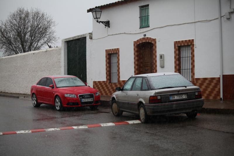 Imágenes de la nevada en la provincia de Badajoz