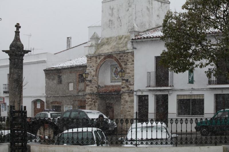 Imágenes de la nevada en la provincia de Badajoz