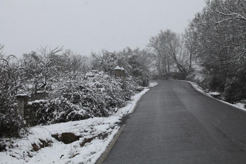 Imágenes de la nevada en la provincia de Badajoz