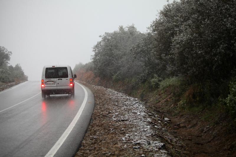 Imágenes de la nevada en la provincia de Badajoz