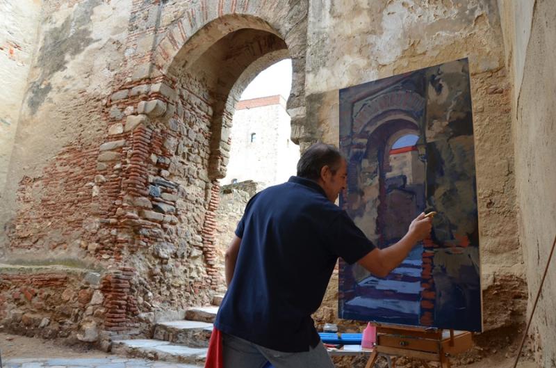 Imágenes de la 15ª edición del Concurso de pintura al aire libre en Badajoz