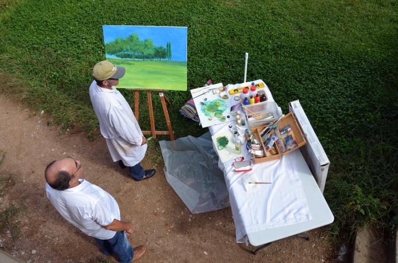 Imágenes de la 15ª edición del Concurso de pintura al aire libre en Badajoz