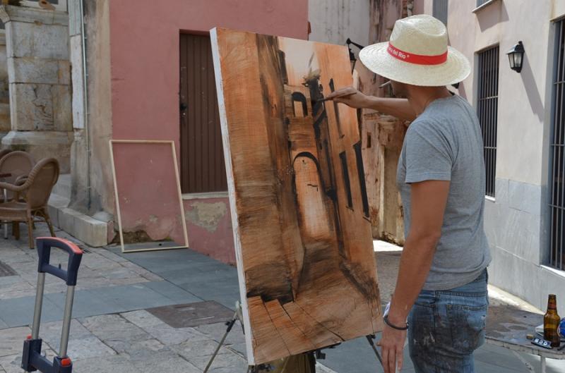 Imágenes de la 15ª edición del Concurso de pintura al aire libre en Badajoz