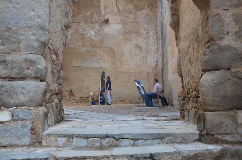 Imágenes de la 15ª edición del Concurso de pintura al aire libre en Badajoz