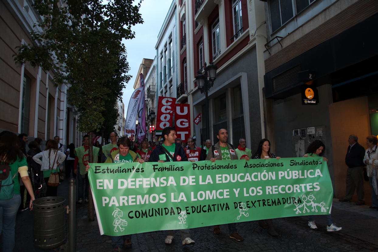 Imágenes de la manifestación de Badajoz contra la Ley Wert