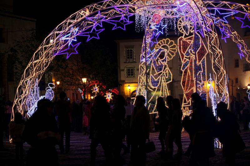 Pista de Patinaje sobre hielo e iluminación navideña de Elvas