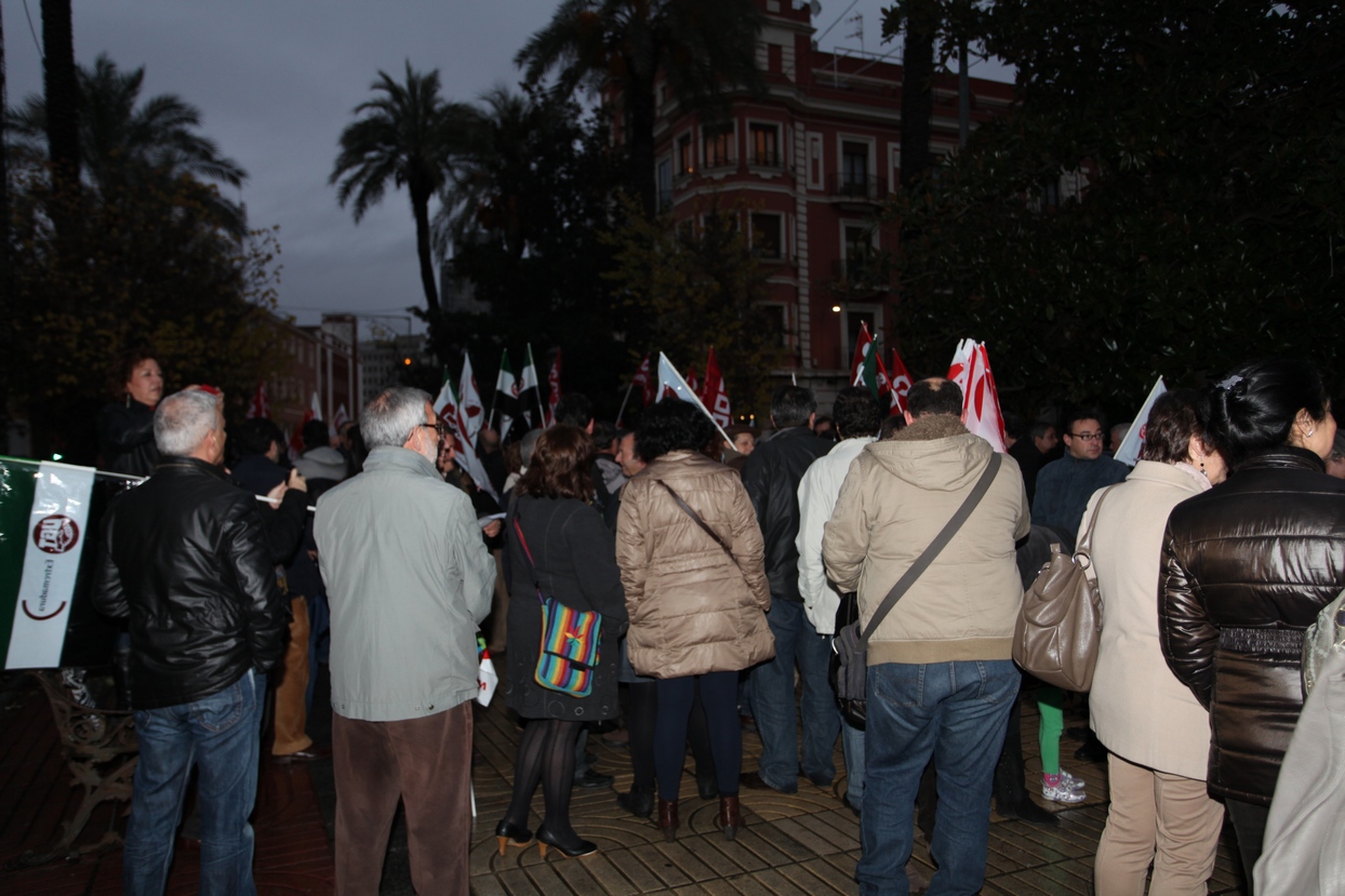 Manifestación en Badajoz en contra de los recortes de Rajoy