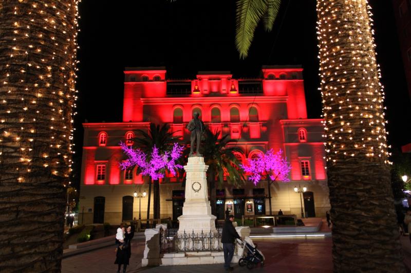 Encendido del alumbrado navideño en Badajoz