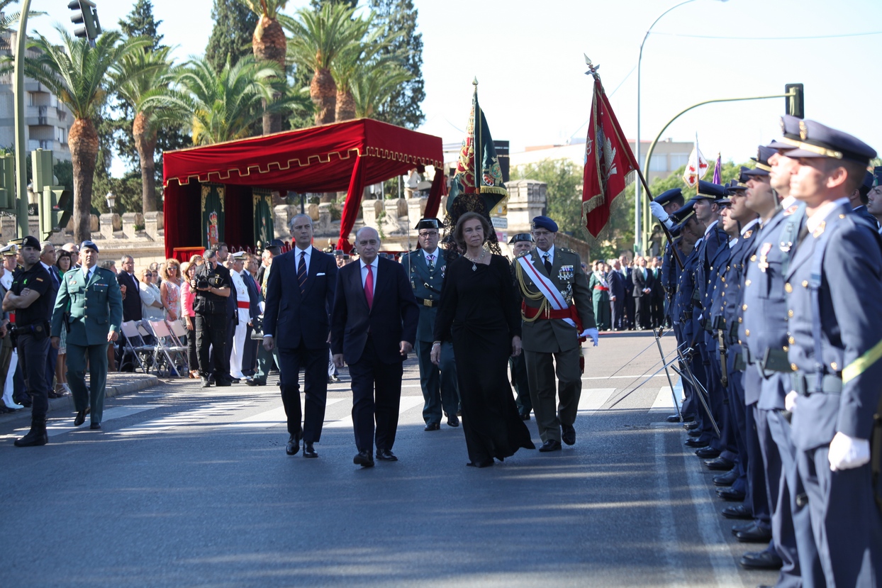 Imágenes de la Reina en el Día Nacional de la Guardia Civil celebrado en Badajoz