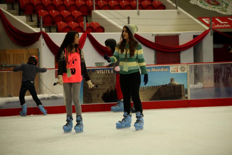 Pista de Patinaje sobre hielo e iluminación navideña de Elvas