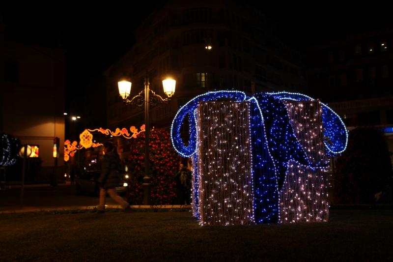 Encendido del alumbrado navideño en Badajoz