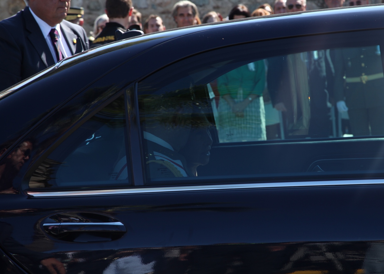 Imágenes de la Reina en el Día Nacional de la Guardia Civil celebrado en Badajoz