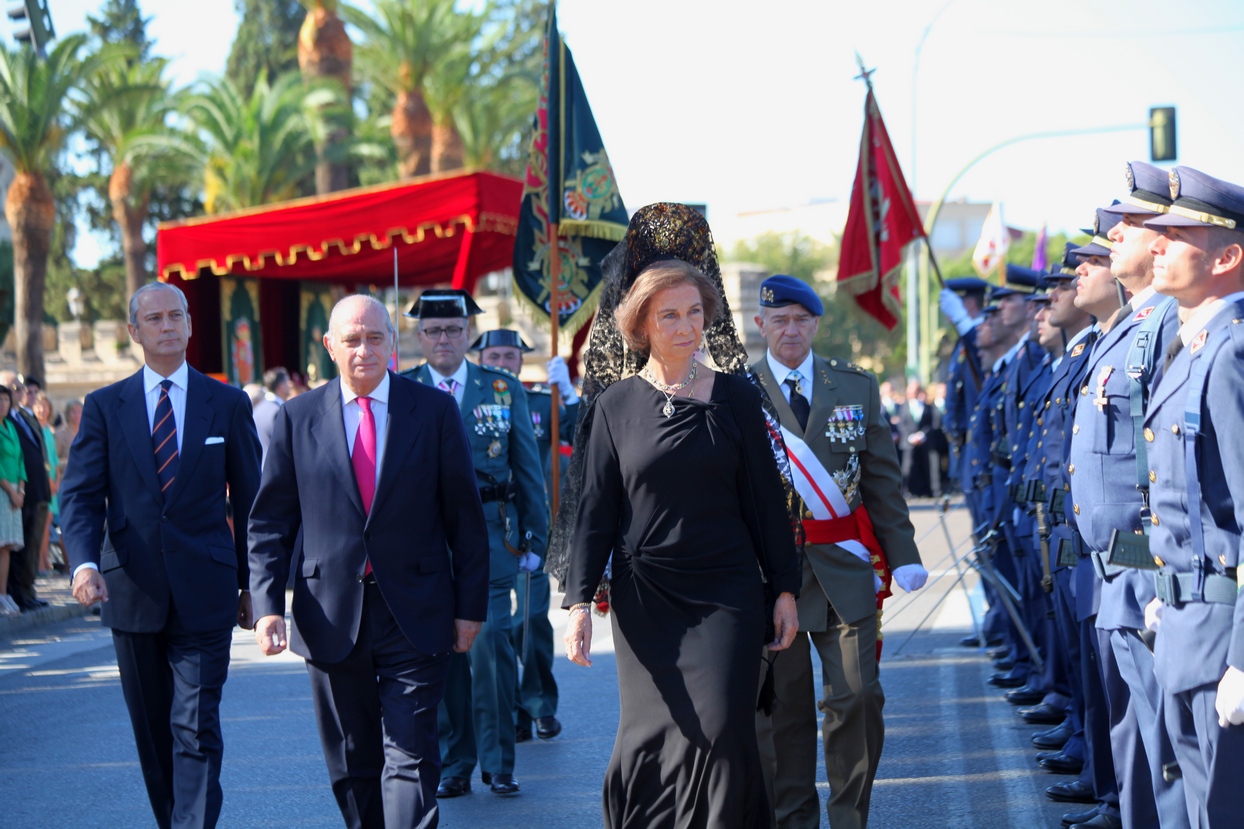 Imágenes de la Reina en el Día Nacional de la Guardia Civil celebrado en Badajoz