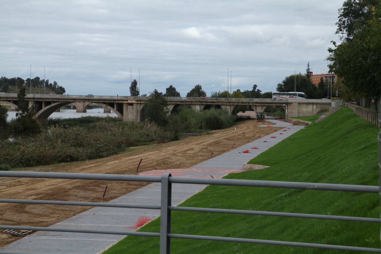 Estado de las obras en las Márgenes del Río Guadiana en Badajoz