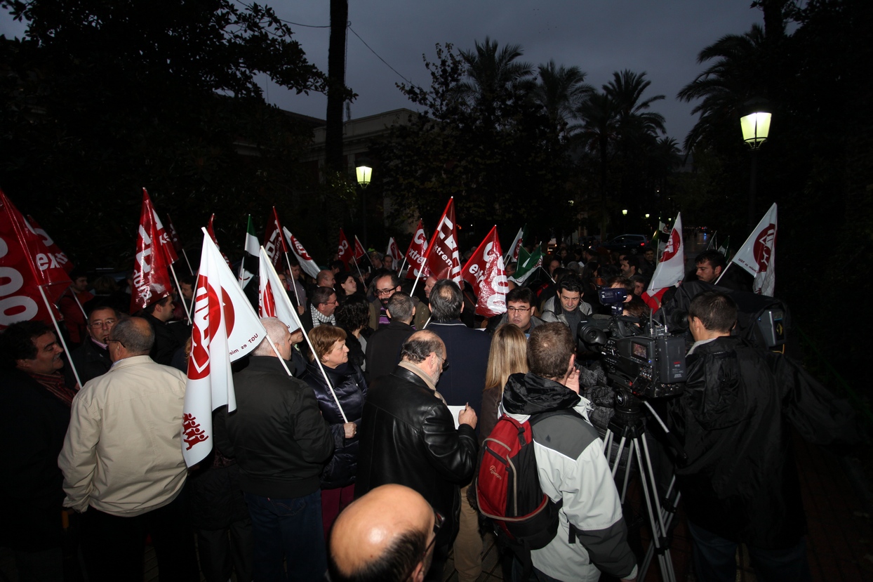 Manifestación en Badajoz en contra de los recortes de Rajoy