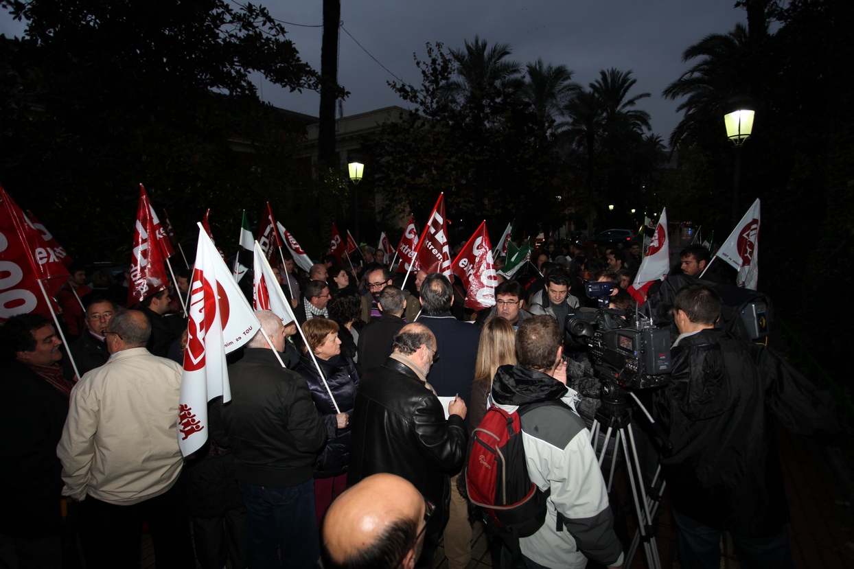 Manifestación en Badajoz en contra de los recortes de Rajoy