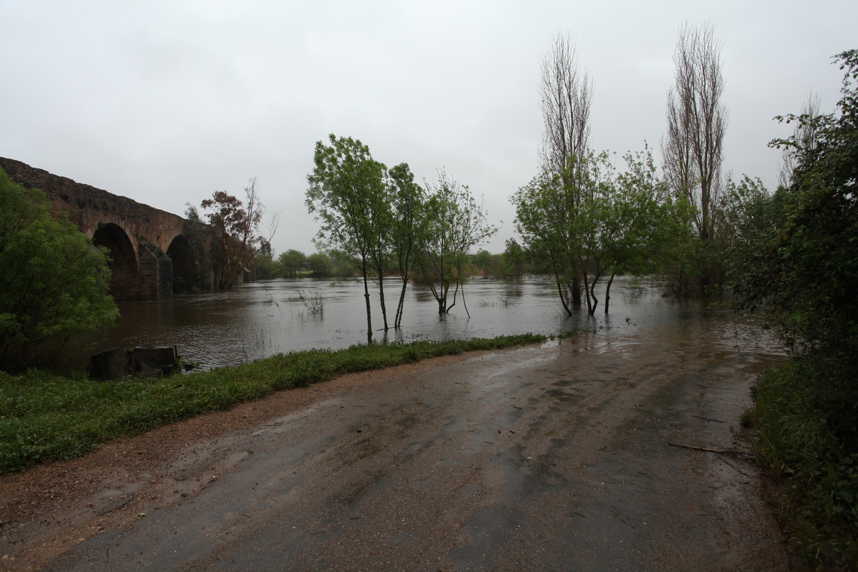 Crecida del río Guadiana a su paso por Badajoz