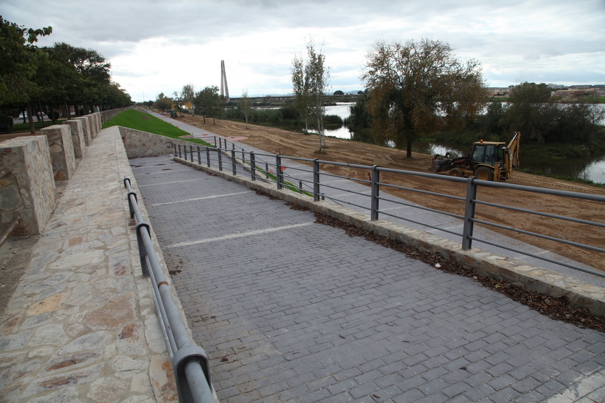 Estado de las obras en las Márgenes del Río Guadiana en Badajoz