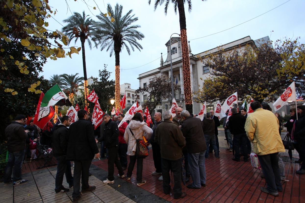 Manifestación en Badajoz en contra de los recortes de Rajoy