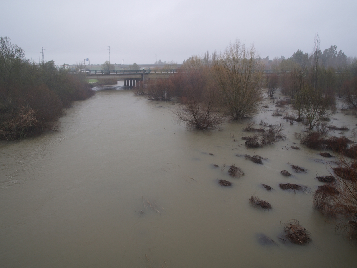 Aumenta el caudal de varios afluentes y del Río Guadiana