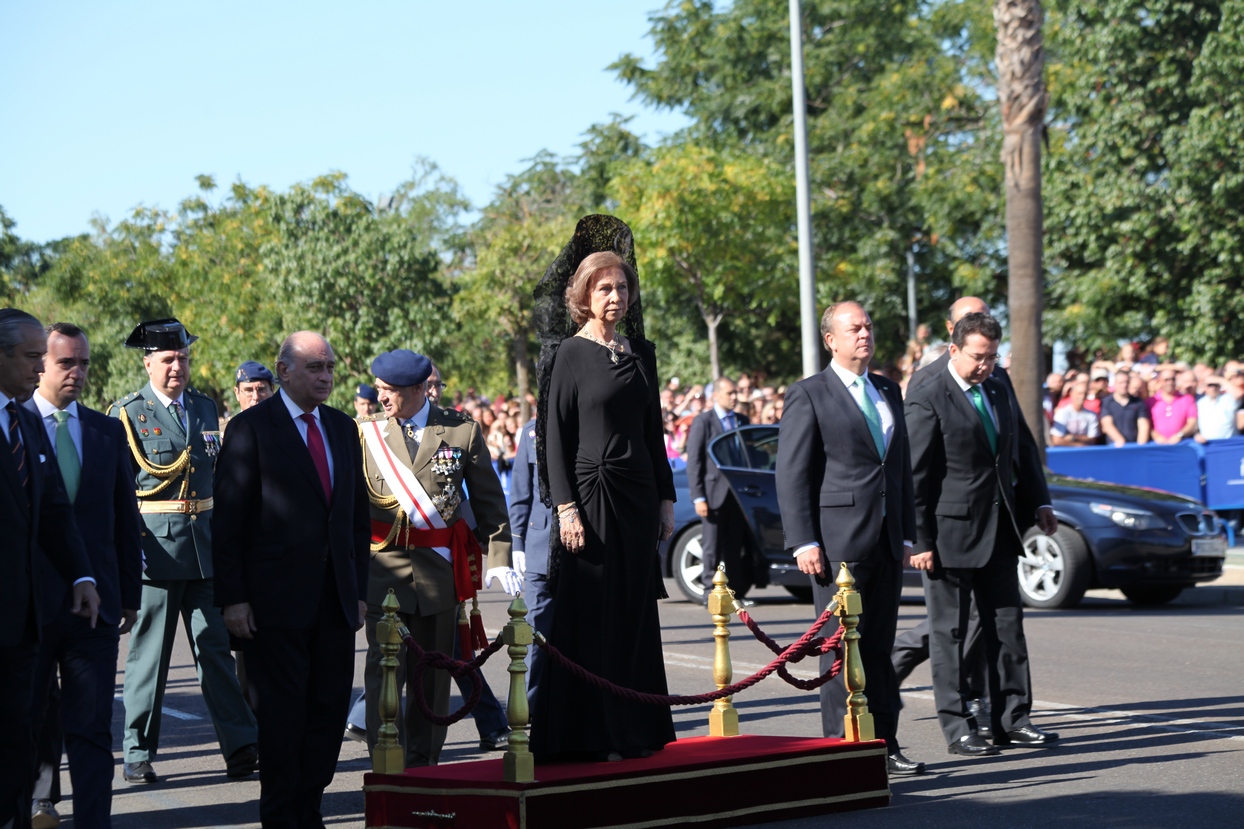 Imágenes de la Reina en el Día Nacional de la Guardia Civil celebrado en Badajoz