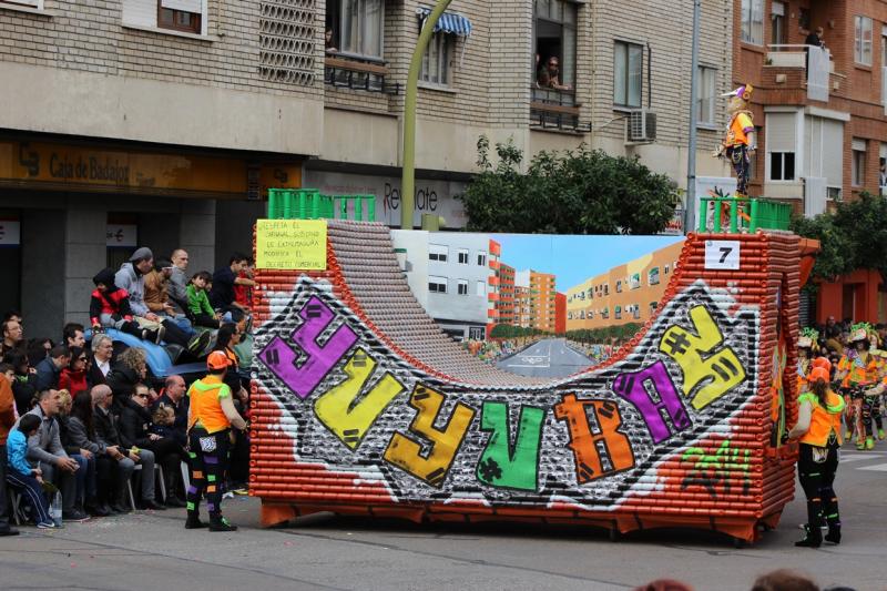 Gran Desfile de Comparsas de Badajoz 2014, parte 1