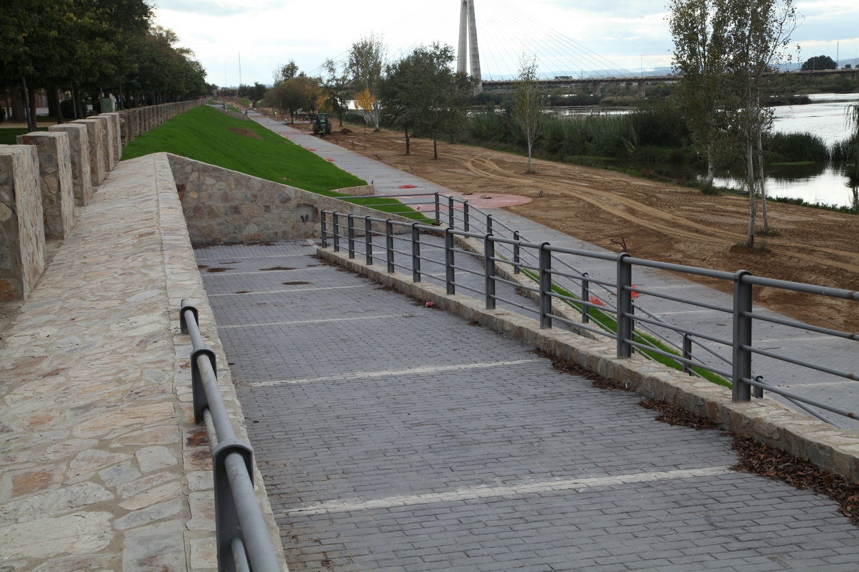 Estado de las obras en las Márgenes del Río Guadiana en Badajoz